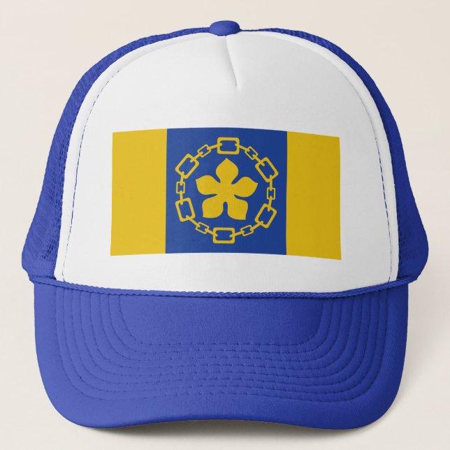 Boné Bandeira de Hamilton, Ontário Trucker Hat (Frente)