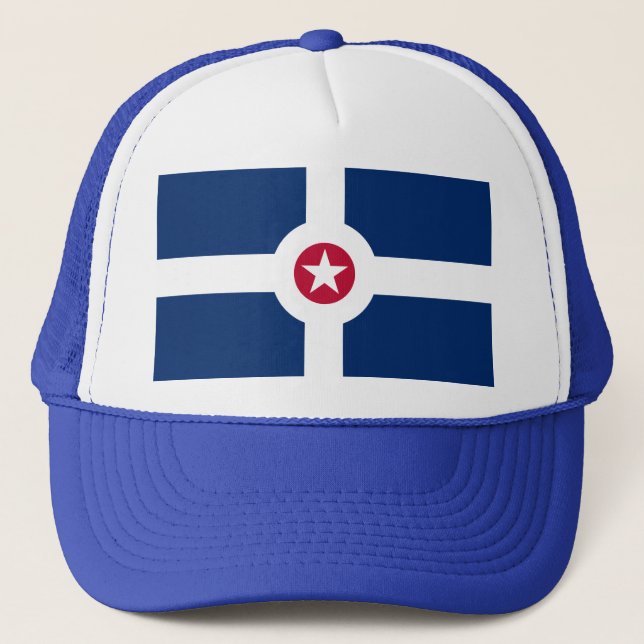 Boné Bandeira de Indianápolis, Indiana Trucker Hat (Frente)