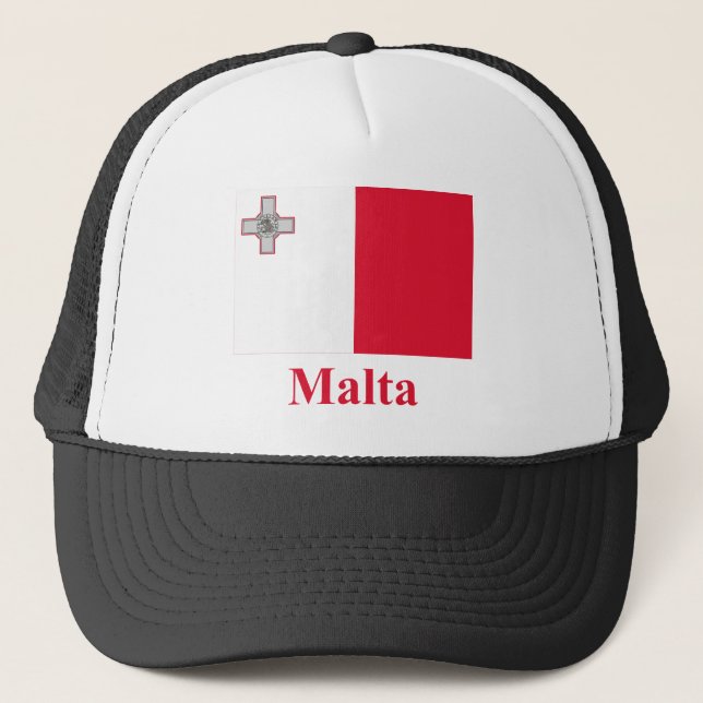 Boné Bandeira de Malta com nome (Frente)