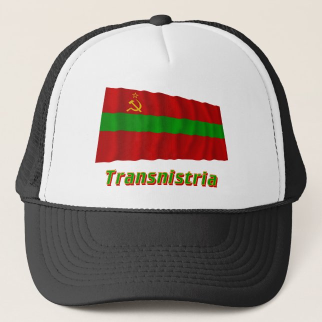 Boné Bandeira de ondulação de Transnistria com nome (Frente)