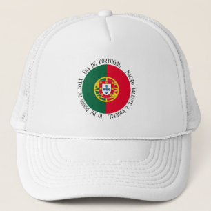 Boné Bandeira de Portugal para feriado no Dia de Portug