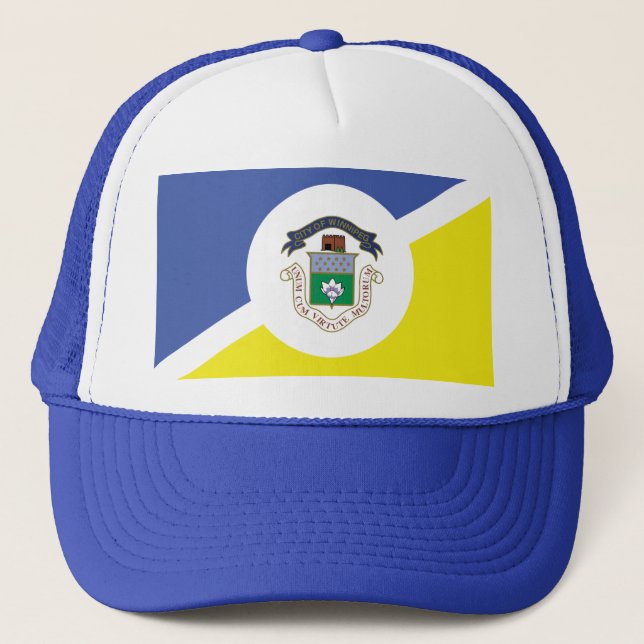 Boné Bandeira de Winnipeg, Manitoba Trucker Hat (Frente)
