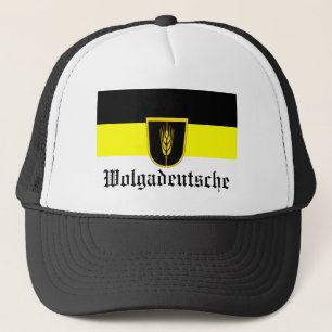 Boné Bandeira de Wolgadeutsche (versão em preto/amarel