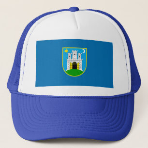Boné Bandeira de Zagreb, Croácia Trucker Hat