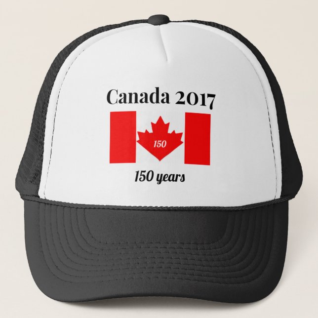 Boné Bandeira do coração de Canadá 150 em 2017 (Frente)
