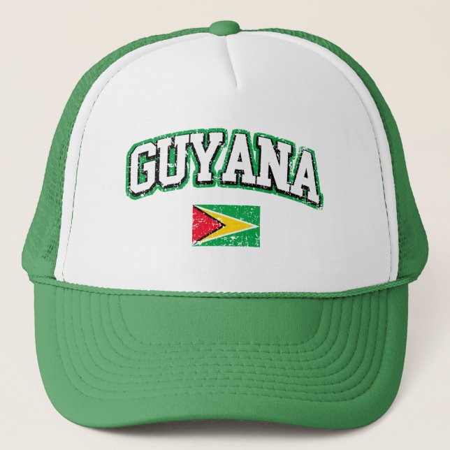 Boné Bandeira do Guyana Vintage (Frente)
