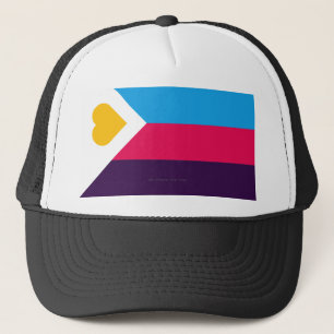 Boné Bandeira do orgulho da poliamoria tricolor do Slip