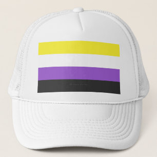 Boné Bandeira do Orgulho Não Binário da SlipperyJoe's a