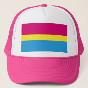 Boné bandeira do orgulho pansexual SlipperyJoe rosa âmb