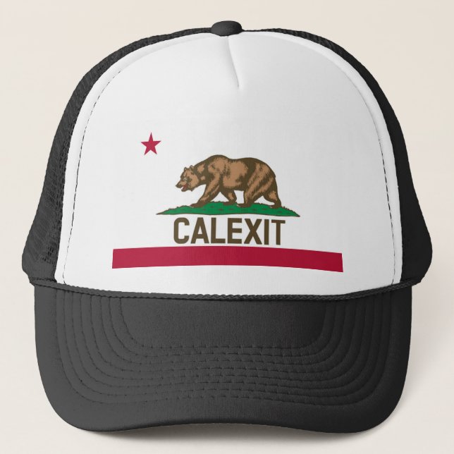 Boné Bandeira do urso de CALEXIT Califórnia (Frente)