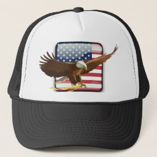 Boné Bandeira dos EUA da águia americana