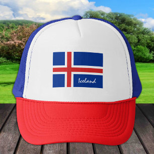 Boné Bandeira e fãs desportivos e de férias da Islân