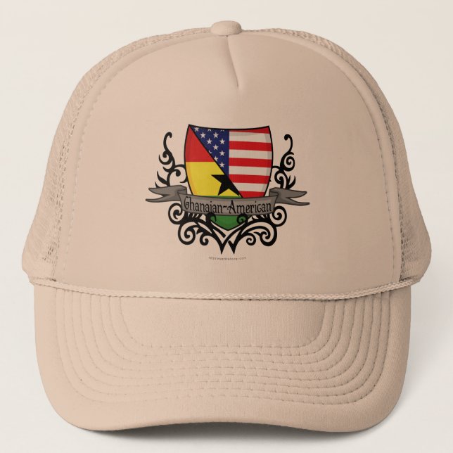 Boné Bandeira Ganês-Americana do protetor (Frente)