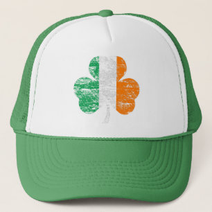 Boné Bandeira Irlandesa Incomodada Shamrock Trucker Hat