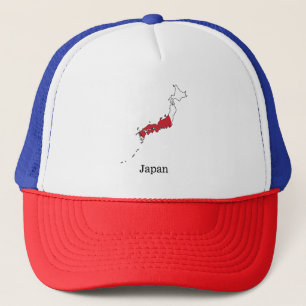 Boné Bandeira Japonesa no Mapa do Design Souvenir