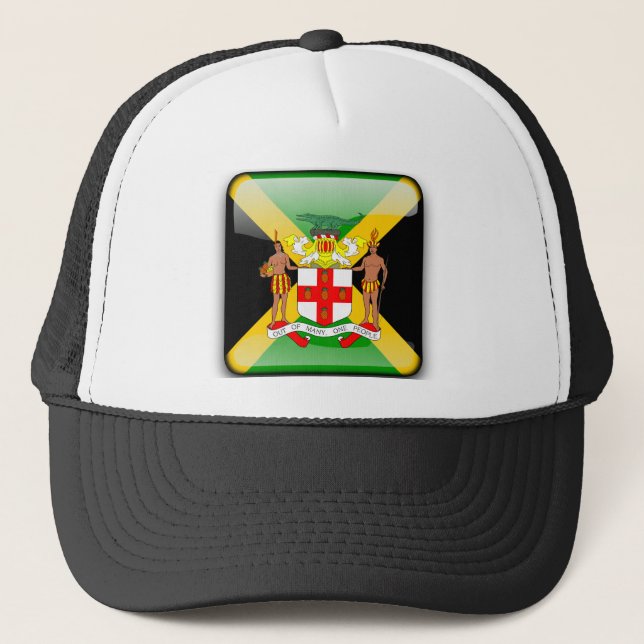 Boné Bandeira lustrosa jamaicana (Frente)