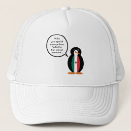 Boné Bandeira Mexicana Falando Srta. Penguin Trucker Ha