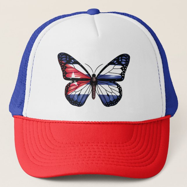 Boné bandeira monarca borboleta Cuba (Frente)