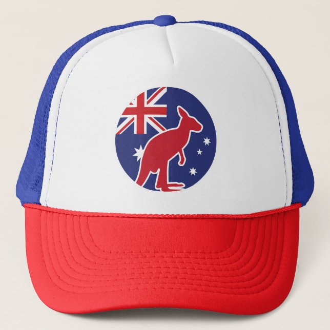 Boné Bandeira Nacional Australiana de Kangaroo, Austrál (Frente)