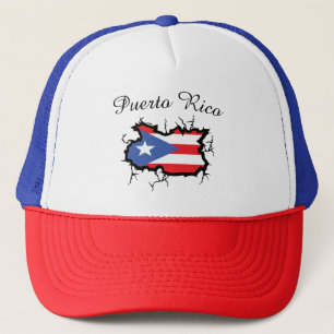 Boné Bandeira Nacional Mínima do Mapa de Porto Rico