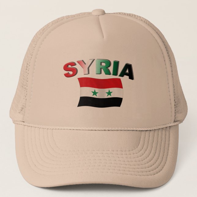 Boné Bandeira ondulada de Syria (Frente)
