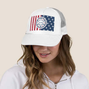 Boné Bandeira Patriótica Vintage Personalizada América