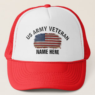BONÉ BANDEIRA VETERANA AMERICANA DOS EUA PERSONALIZADA