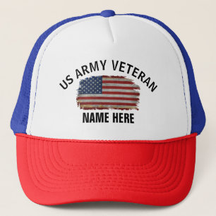 BONÉ BANDEIRA VETERANA AMERICANA DOS EUA PERSONALIZADA