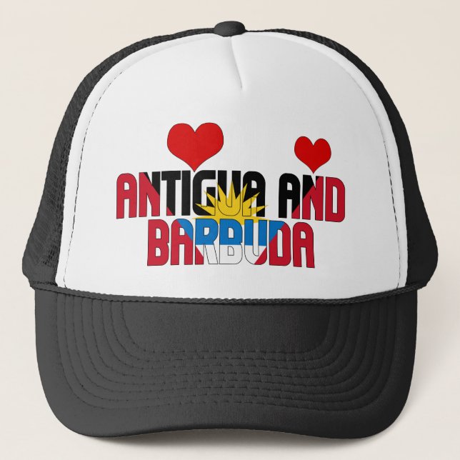 Boné Bandeiras Adoráveis de Antígua e Barbuda (Frente)