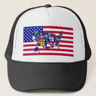 Boné Bandeiras dos EUA