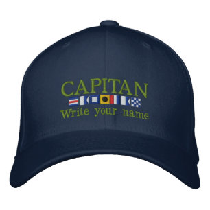 Boné Bandeiras náuticas personalizadas de Capitan do