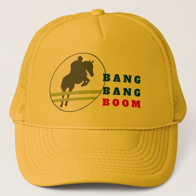 Boné Bang bang boom horse trucker hat (Frente)