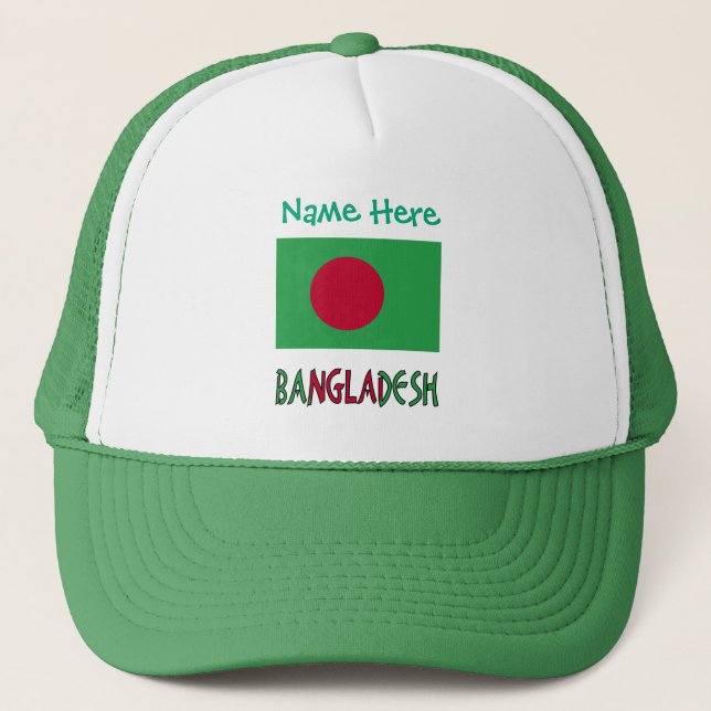 Boné Bangladesh Bangladesh Flag Green Personalizado (Frente)