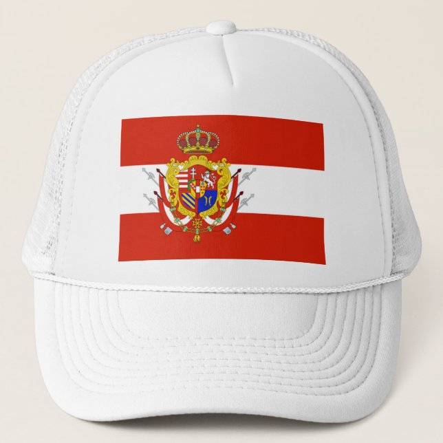 Boné Banner branco vermelho Grão-Ducado da Toscana (Frente)