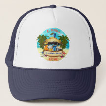 Bar Beach Tiki Trucker Hat