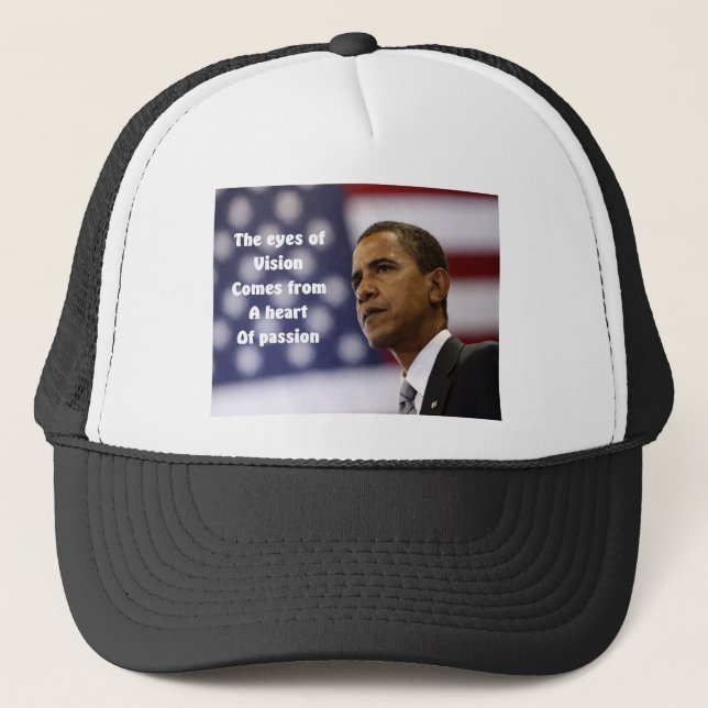 Boné Barack Obama coração da paixão (Frente)