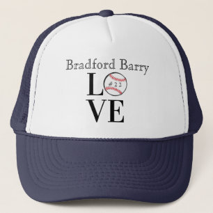 Boné Baseball AMOR: Personalizado adicionar nome e núme