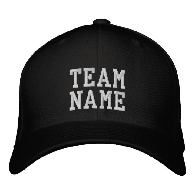 Boné Baseball Bordado Personalizado do Nome da Equ (Frente)