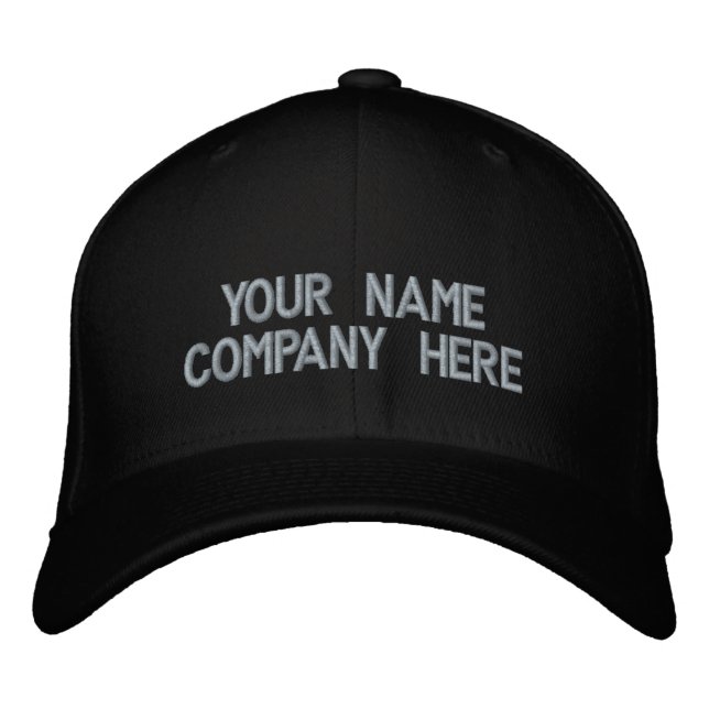 Boné Baseball Personalizado Bordado de Texto Perso (Frente)