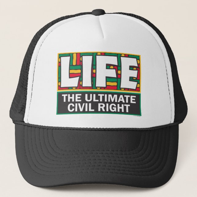 Boné Baseball-style hat with a pro-life message. (Frente)