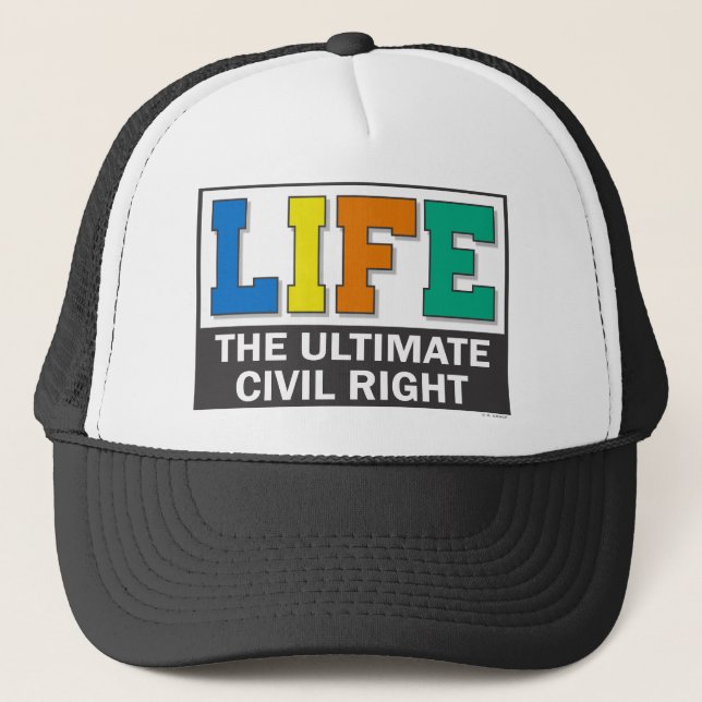 Boné Baseball-style hat with a pro-life message. (Frente)