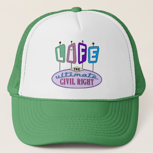 Boné Baseball-style hat with a pro-life message. (Frente)