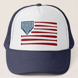 Boné Baseball USA Flag Bats & Balls - GraphicLoveShop