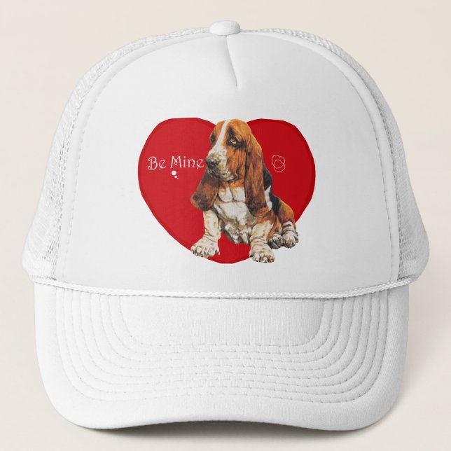 Boné Basset Hound no Dia dos Namorados (Frente)