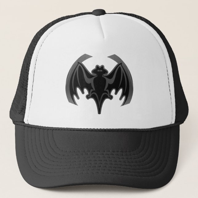 Boné Bat Black Inv The MUSEUM Zazzle Gifts (Frente)