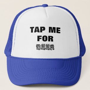 Boné Bata-me para a cerveja! Preto & Branco
