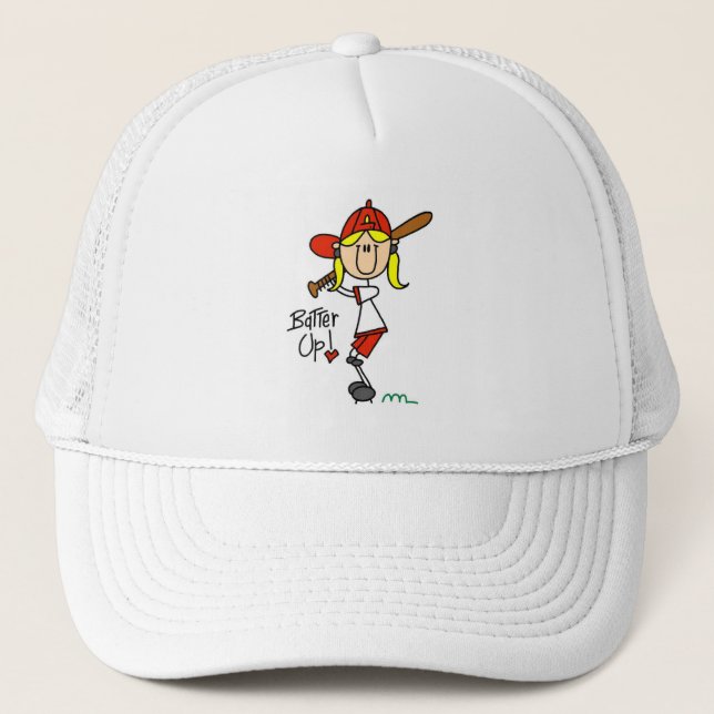 Boné Bateria Para Cima! Softball Stick Figura Hat (Frente)