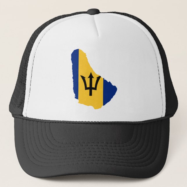 Boné BB do mapa da bandeira de Barbados (Frente)