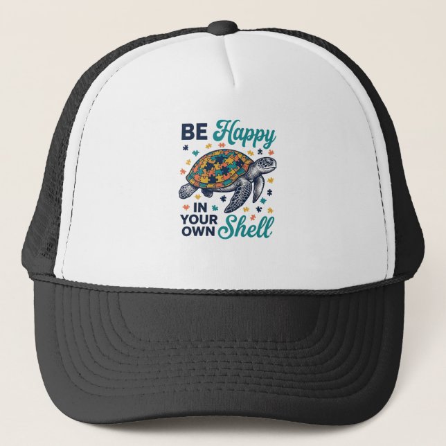 Boné Be Happy In Your Own Shell Turtle Shirt Design_1 (Frente)