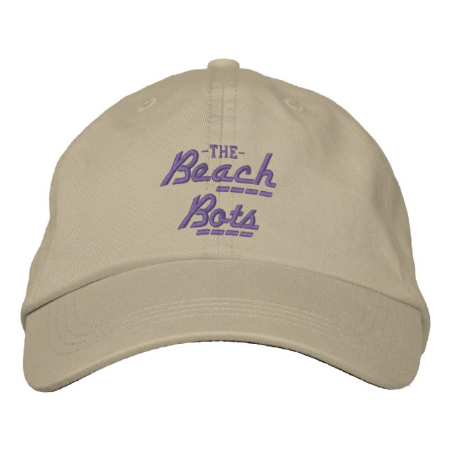 BONÉ BEACH BOTS - Khaki w/blue (Frente)